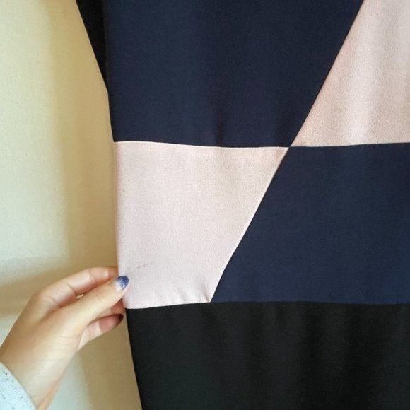 DKNY Color Blocked Sleeveless Shift Dress Size 14 - Picture 3 of 7